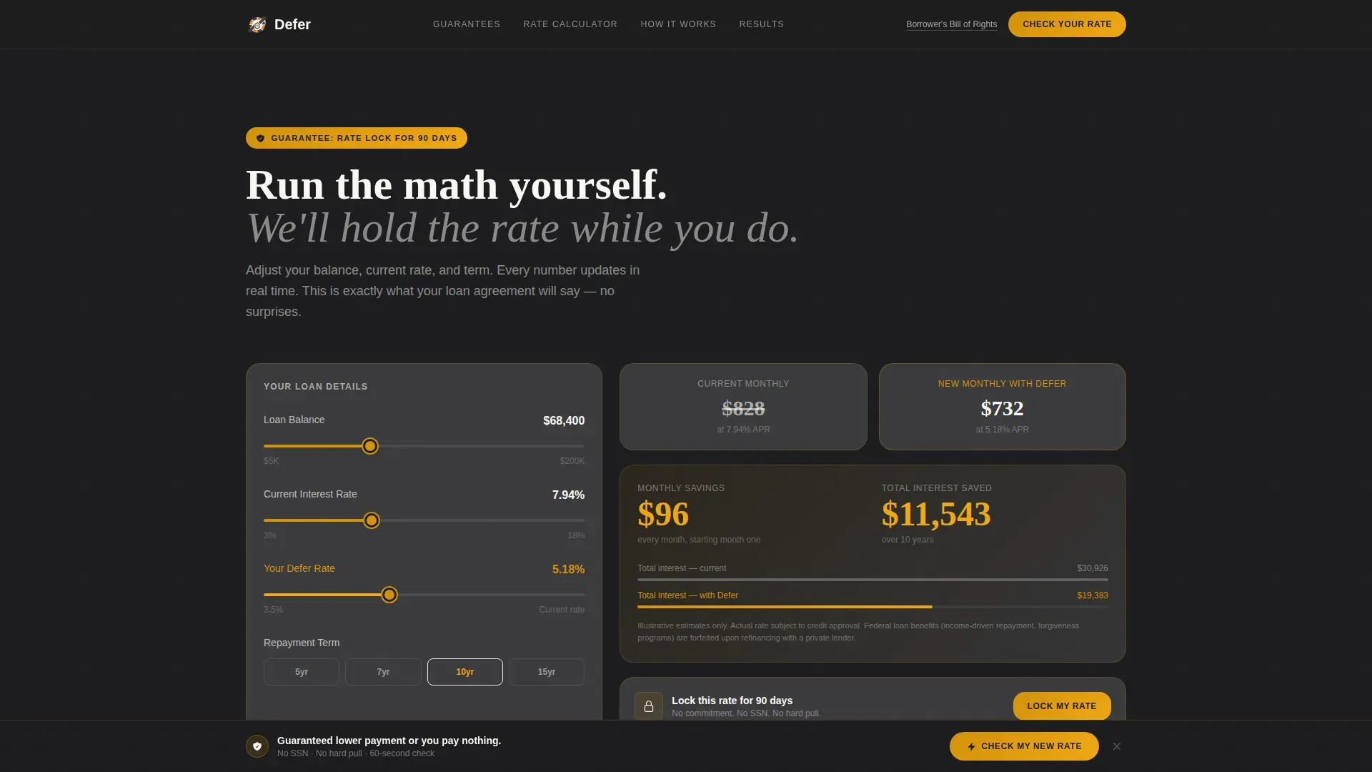 Guarantee-Led Student Loan Provider Landing Page Template