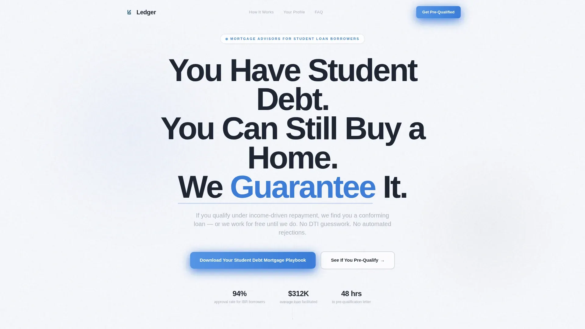 Student Debt Home Buying Landing Page Template