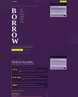 Student Personal Loan Landing Page Template