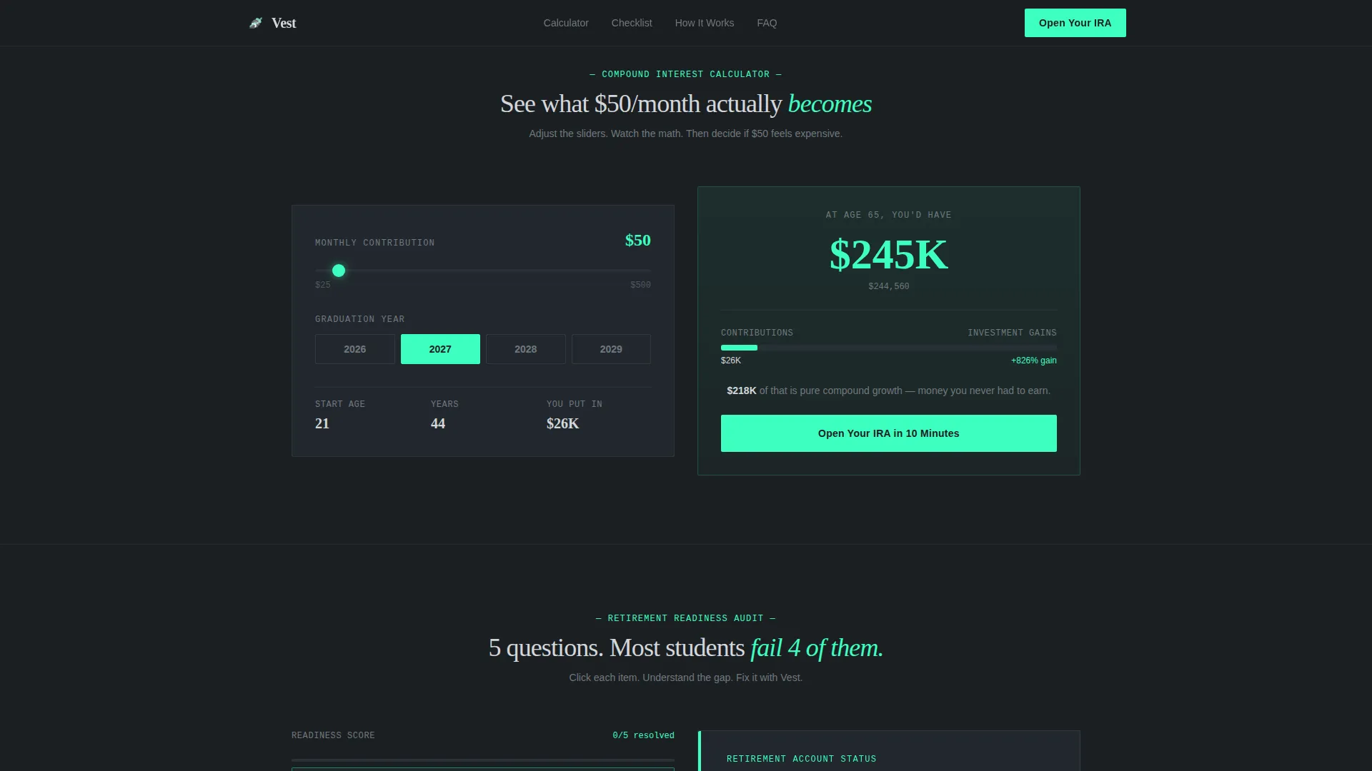 Student Finance Cost Calculator Website Template