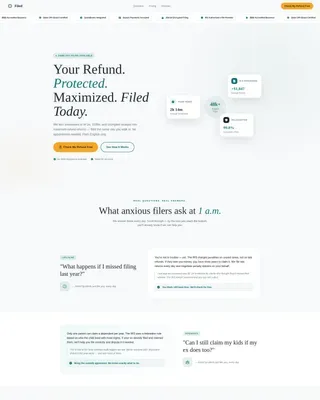 Maximum Refund Tax Preparation Landing Page Template