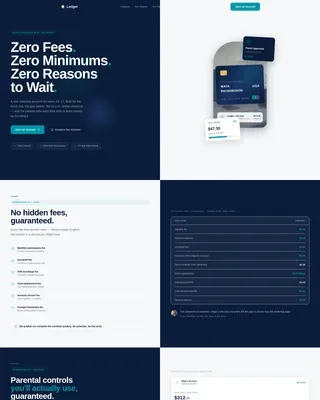 Zero Fees Teen Checking Account Landing Page Template