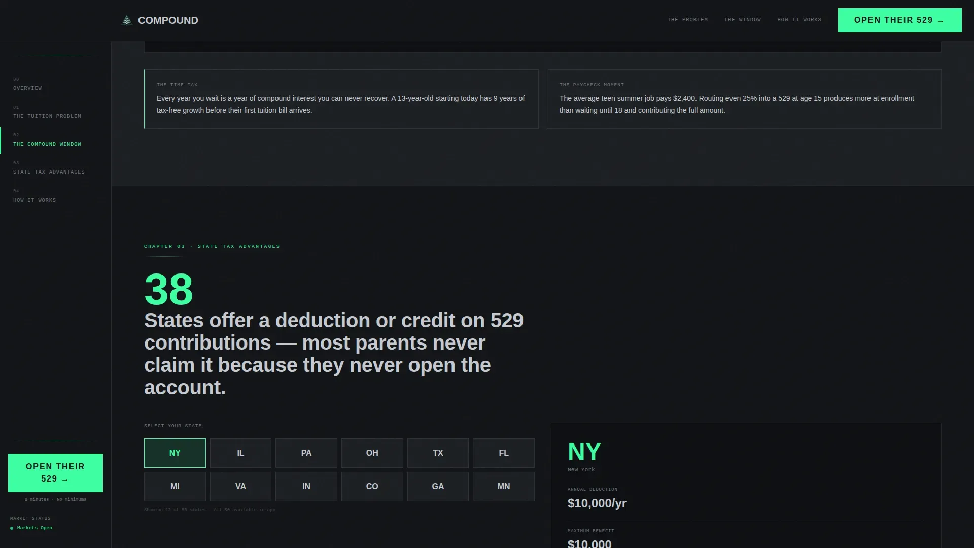 Smart Teen Education Savings Landing Page Template