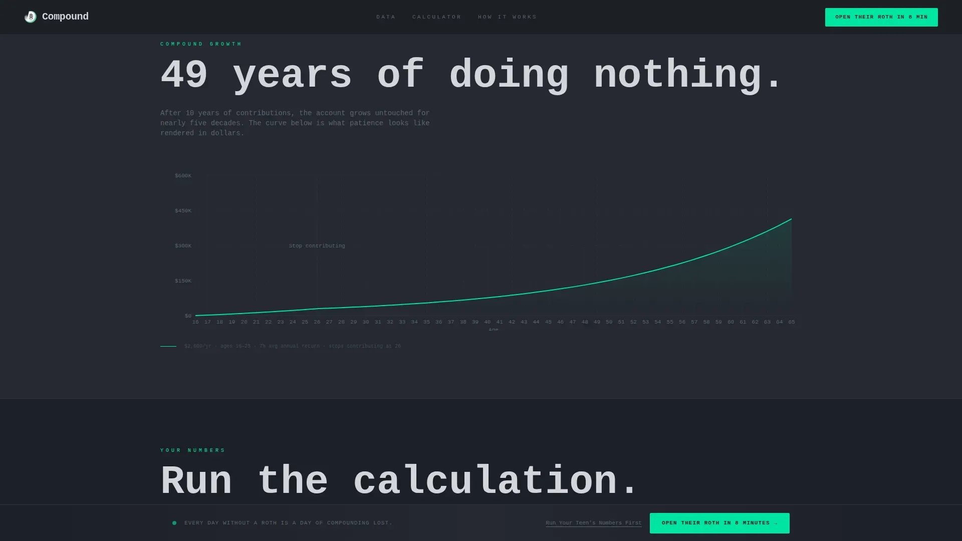 Precision Teen Retirement Account Landing Page Template