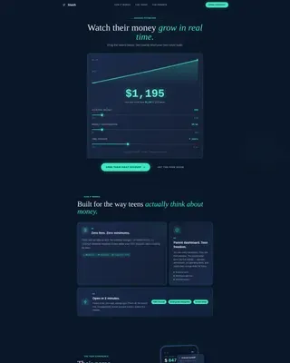 Teen Savings Growth Landing Page Template