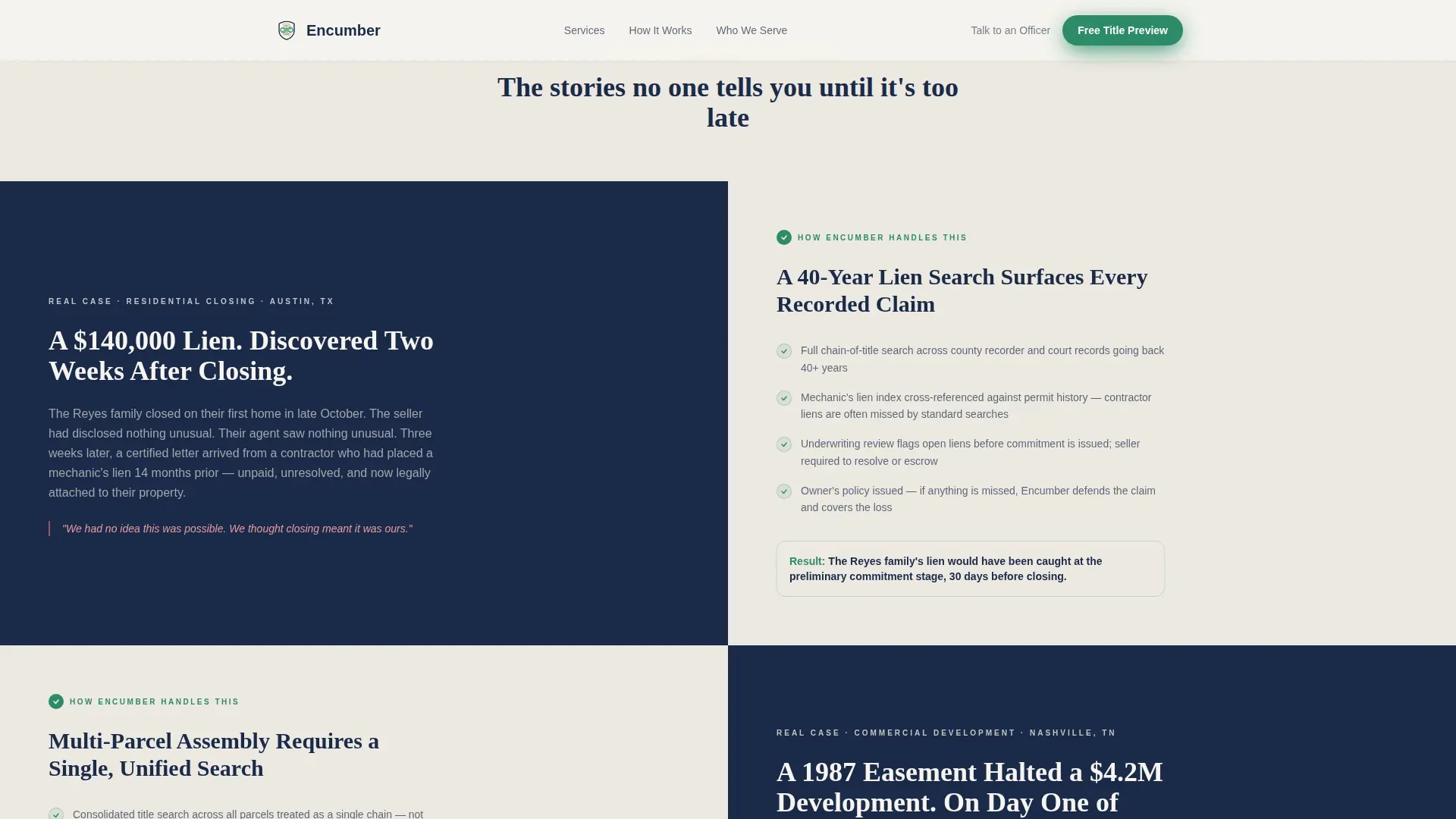 Title Insurance Landing Page Template for Real Estate