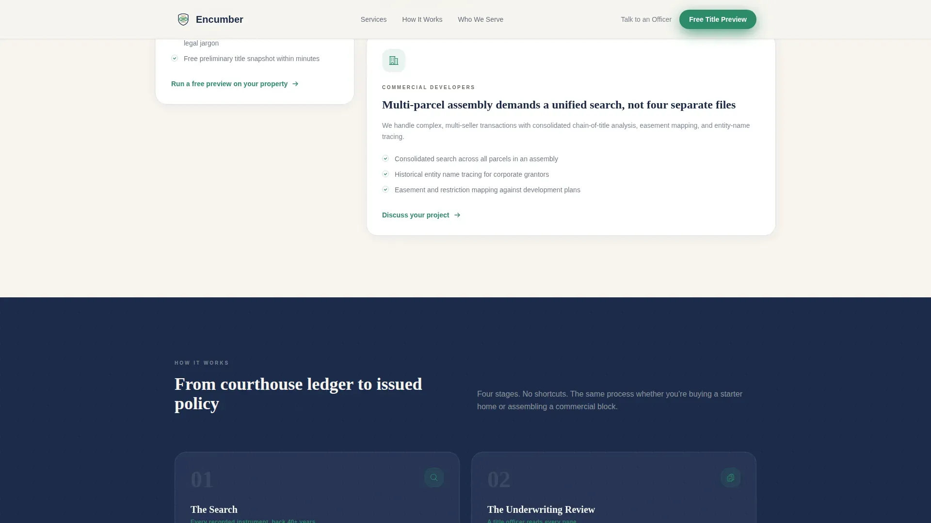 Title Insurance Landing Page Template for Real Estate