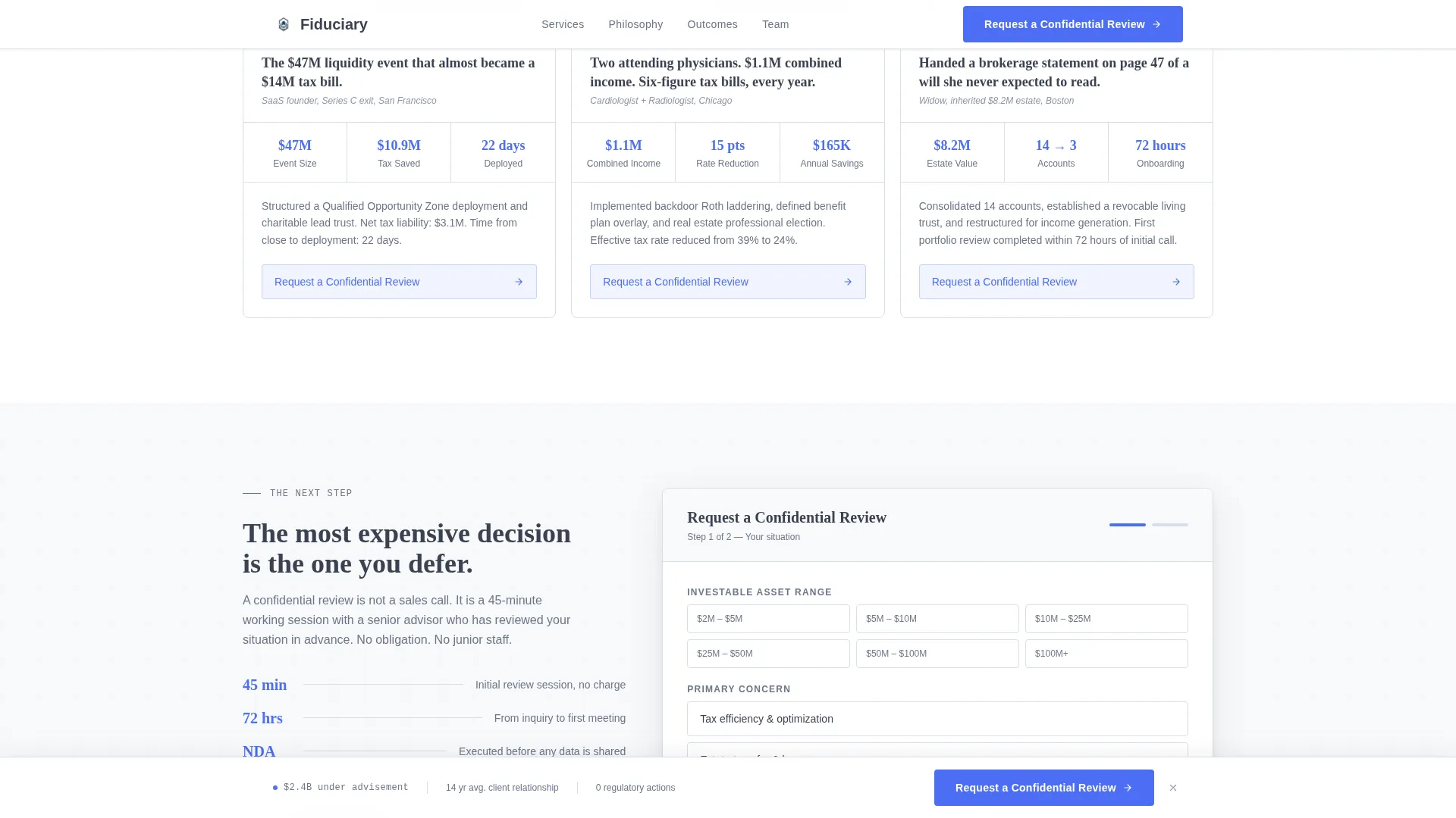 Wealth Management Landing Page Template