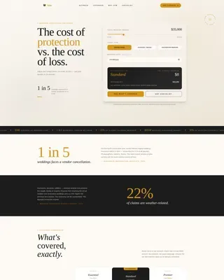 Wedding Insurance Coverage Estimator Landing Page Template
