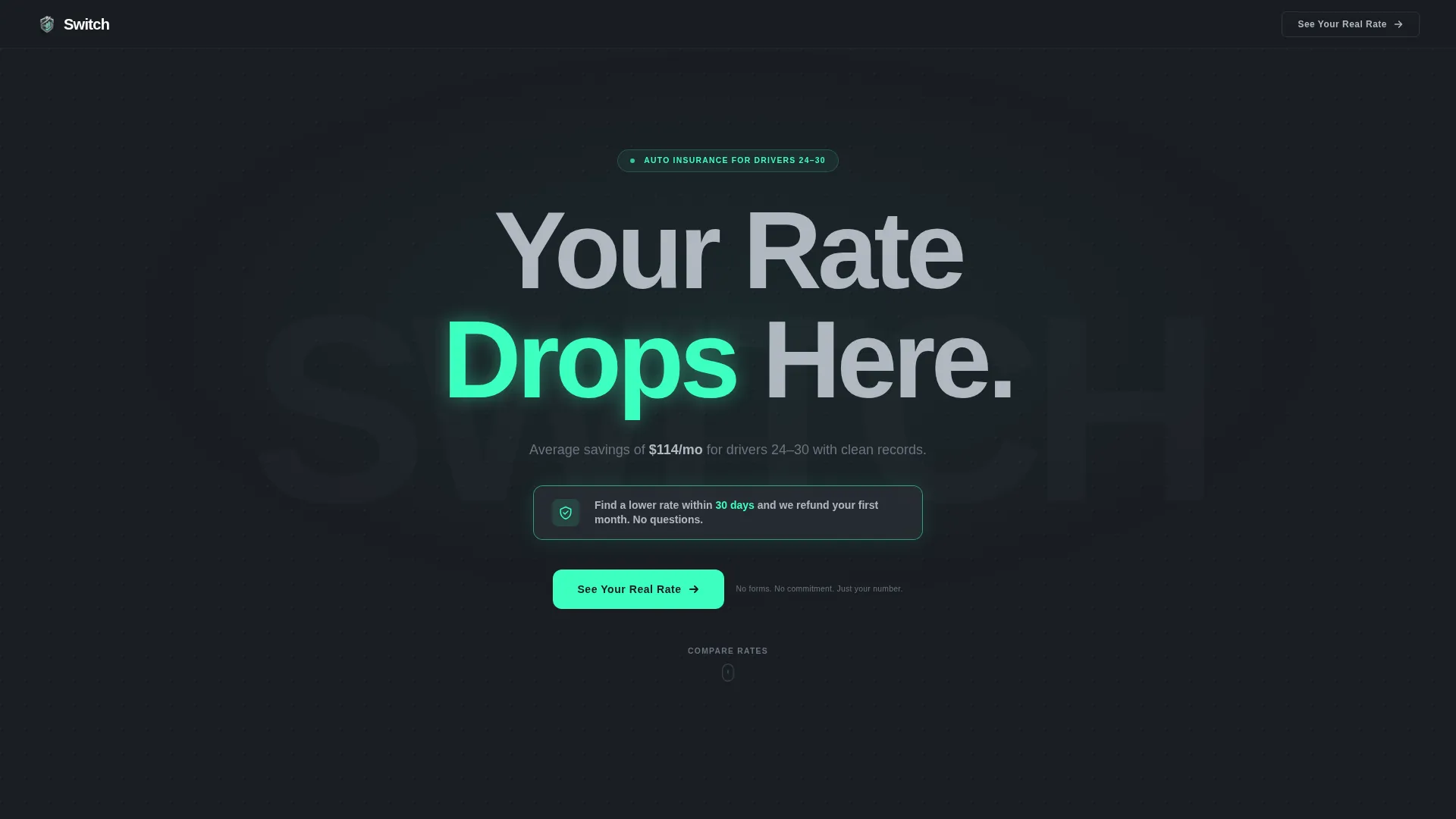 Young Professional Auto Insurance Landing Page Template
