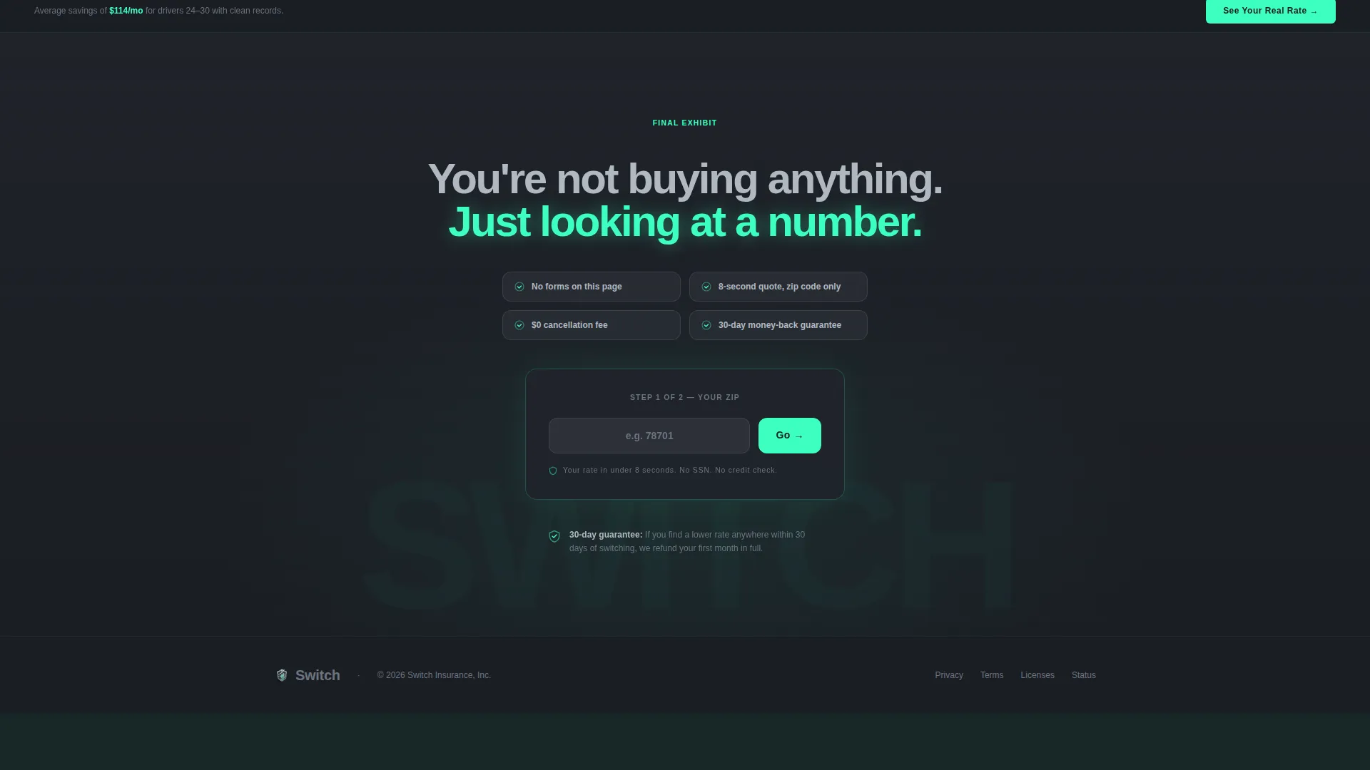 Young Professional Auto Insurance Landing Page Template
