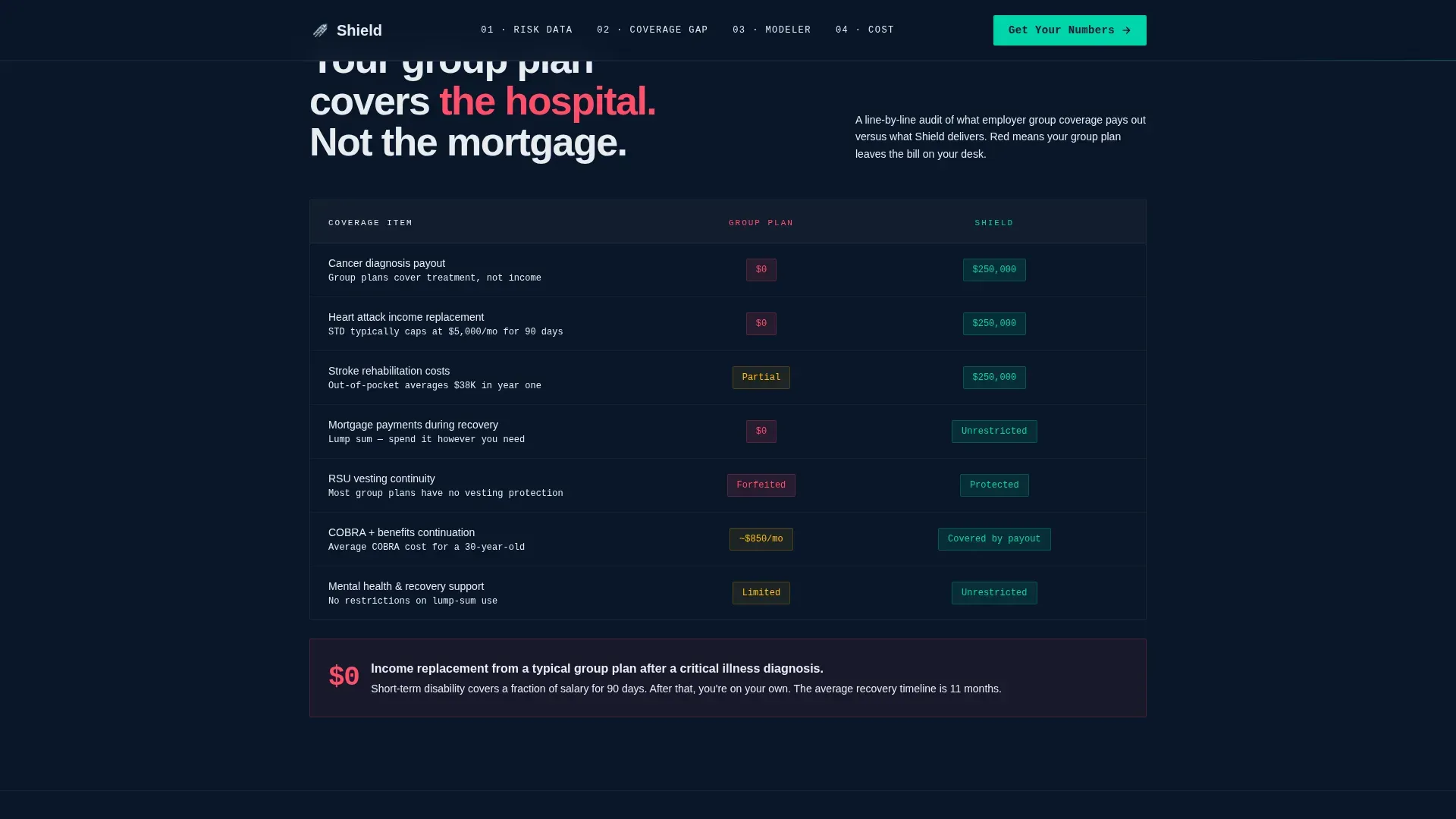 Critical Illness Protection Landing Page Template
