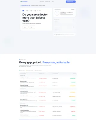 Young Professional Health Insurance Landing Page