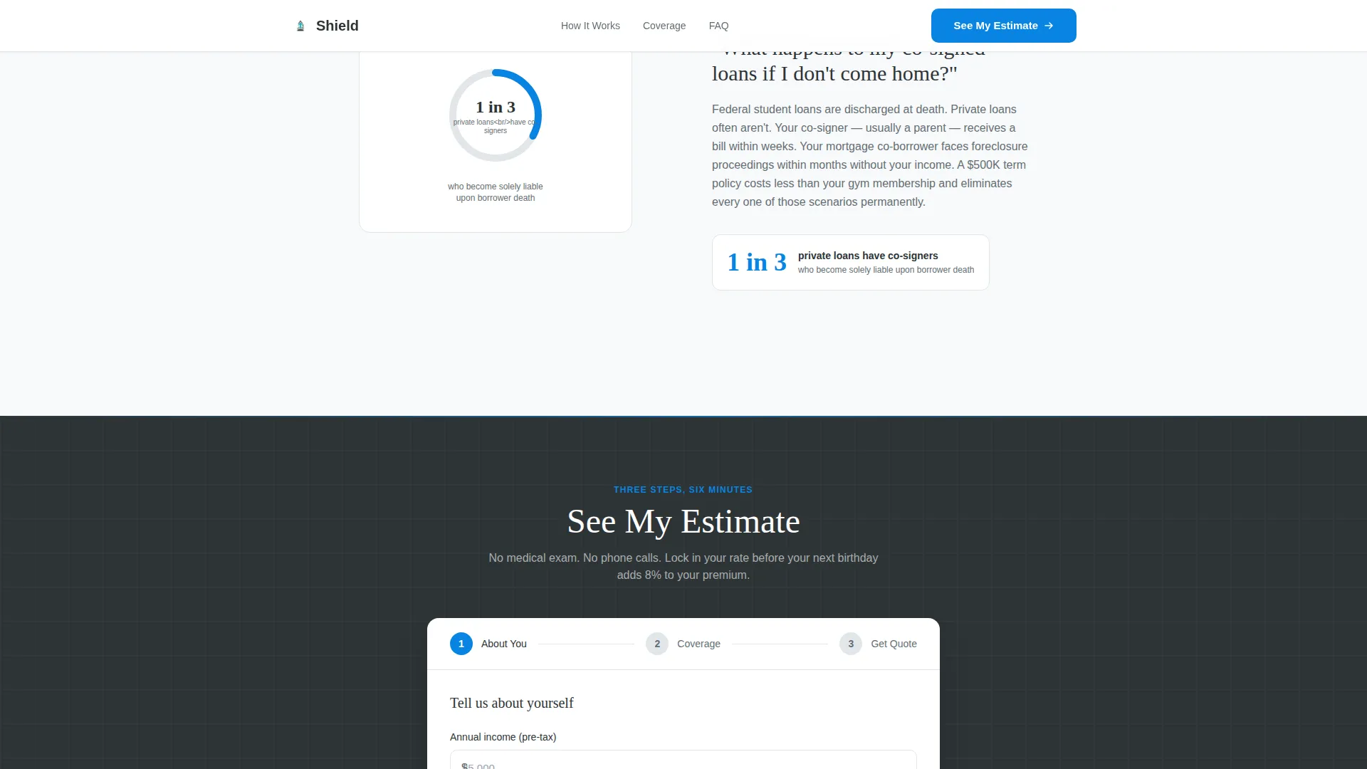 Life Insurance Landing Page Template for Young Professionals