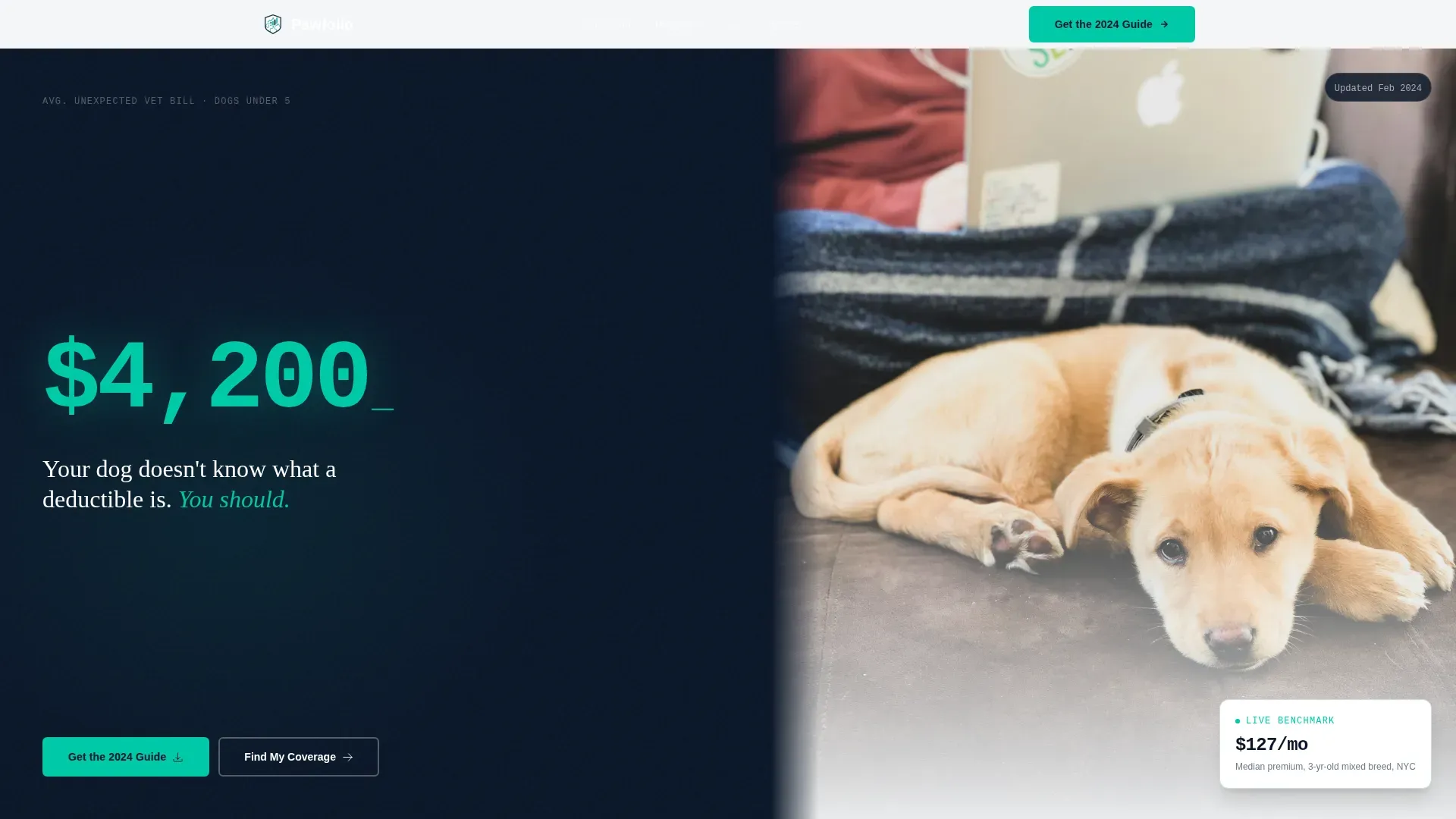Pet Insurance Comparison Landing Page Template