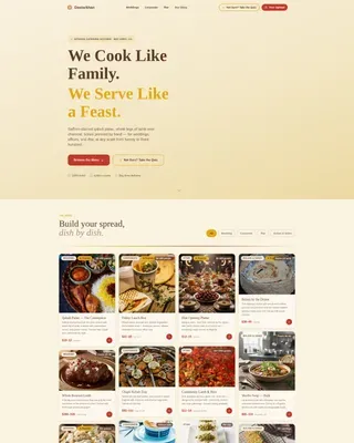 Middle Eastern Cuisine & Dining Specialist Portfolio Website Template