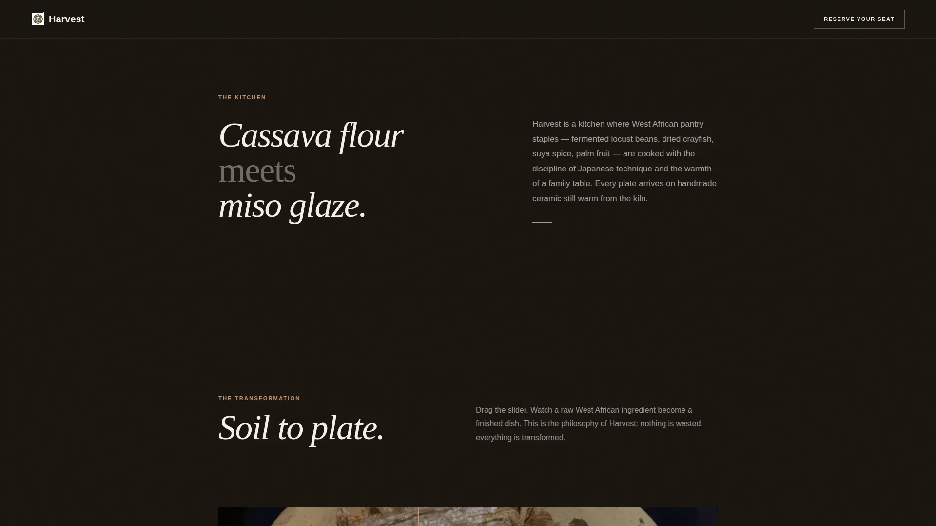 African Fusion Restaurant Landing Page Template