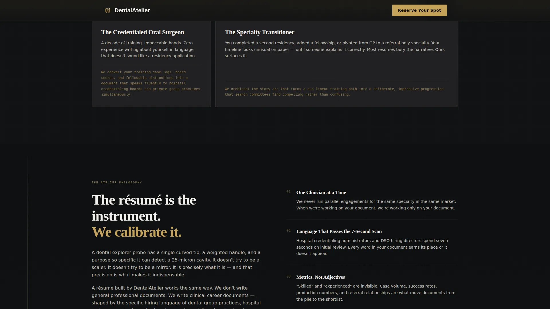 Dentist Resume Landing Page Template | Waitlist