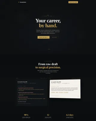 Dentist Resume Landing Page Template | Waitlist
