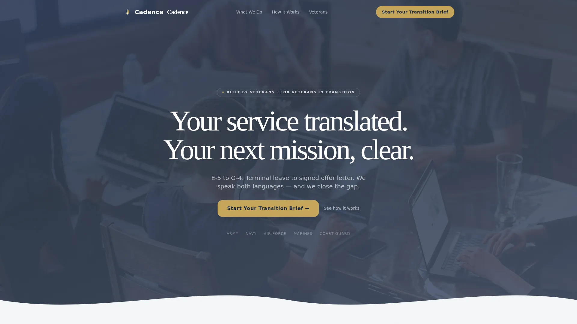 Veteran & Military Support Careers Website Template
