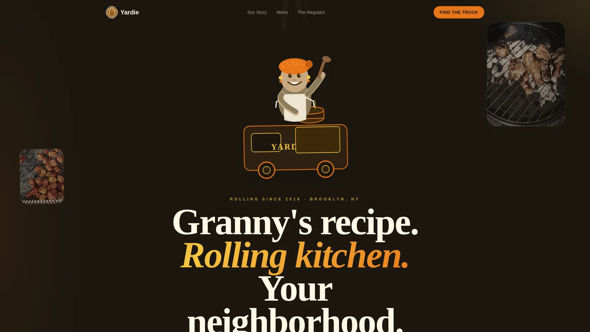 Jamaican Food Truck Landing Page Template