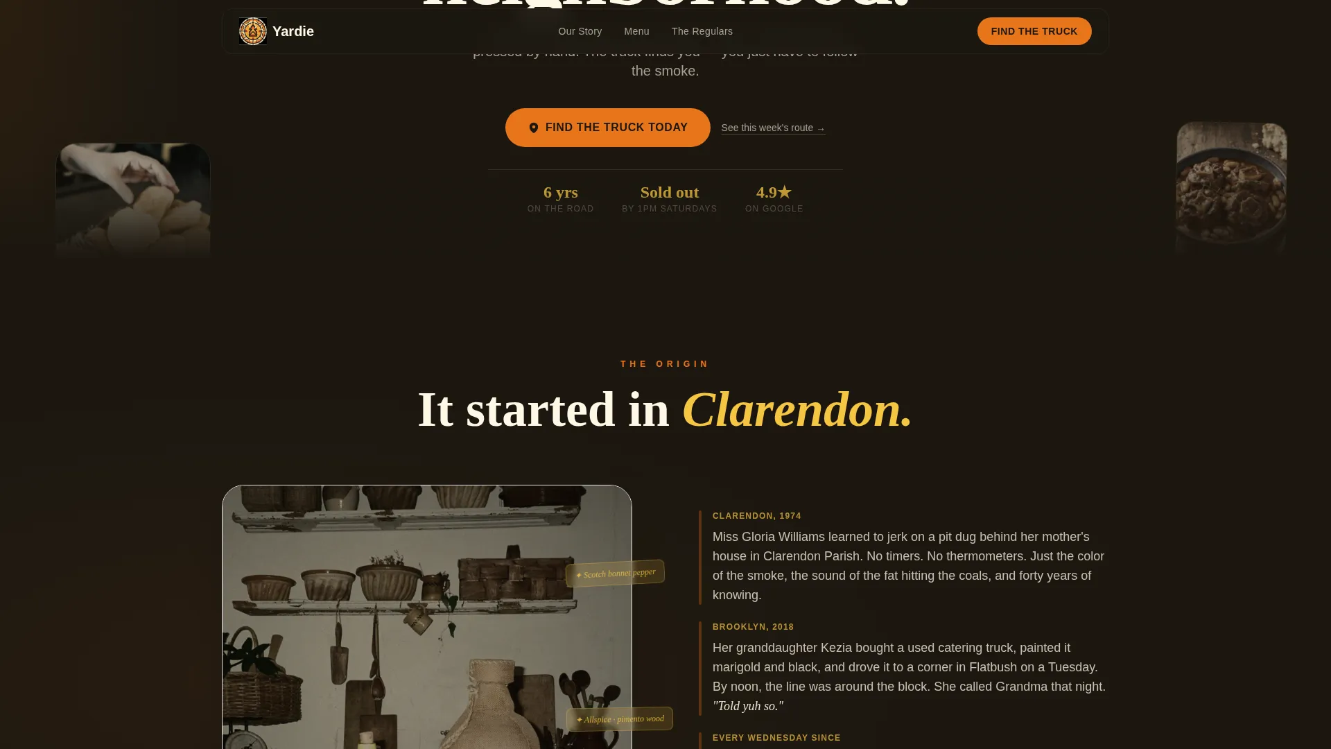 Jamaican Food Truck Landing Page Template