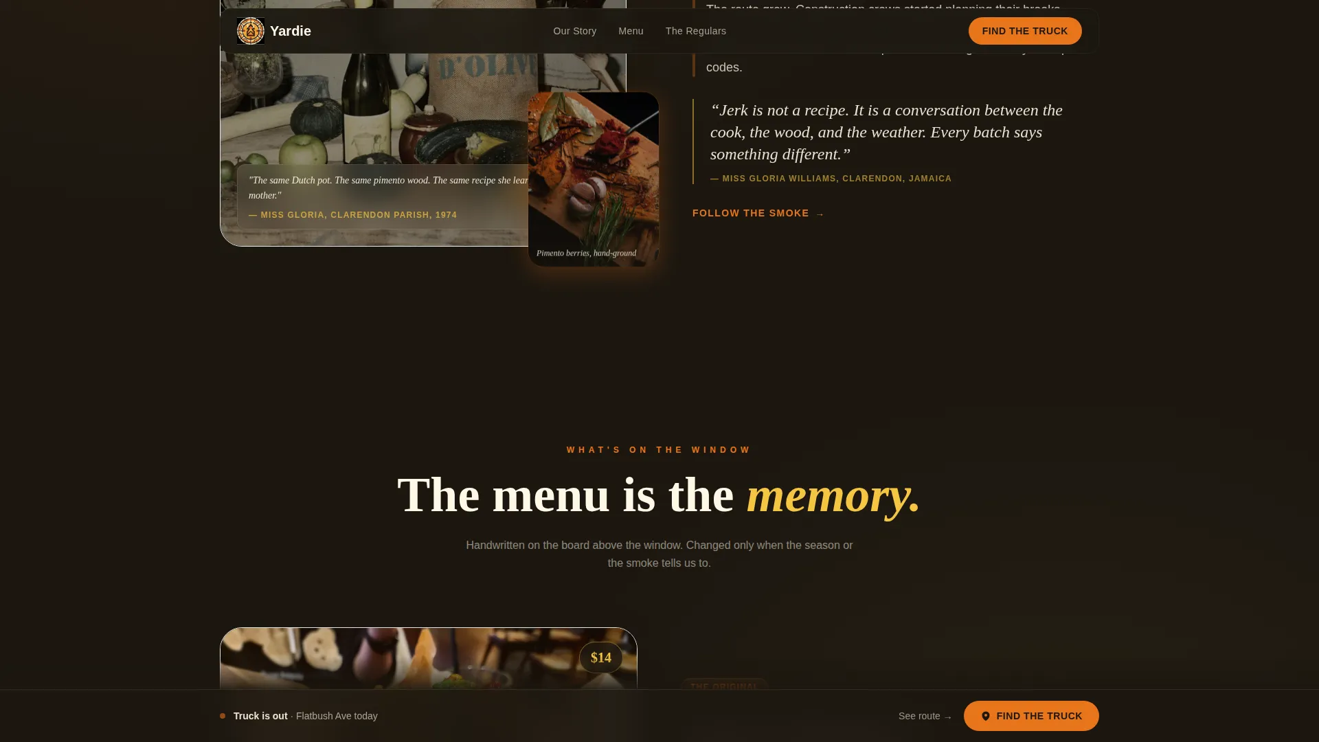 Jamaican Food Truck Landing Page Template