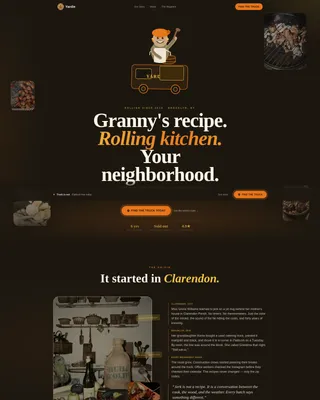 Jamaican Food Truck Landing Page Template
