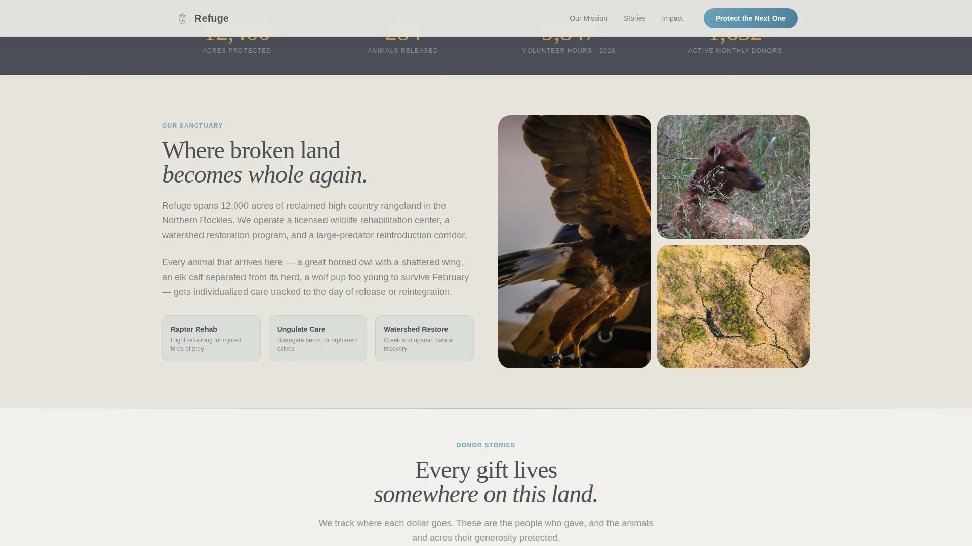 Environmental & Conservation NGO Reviews & Social Proof Website Template