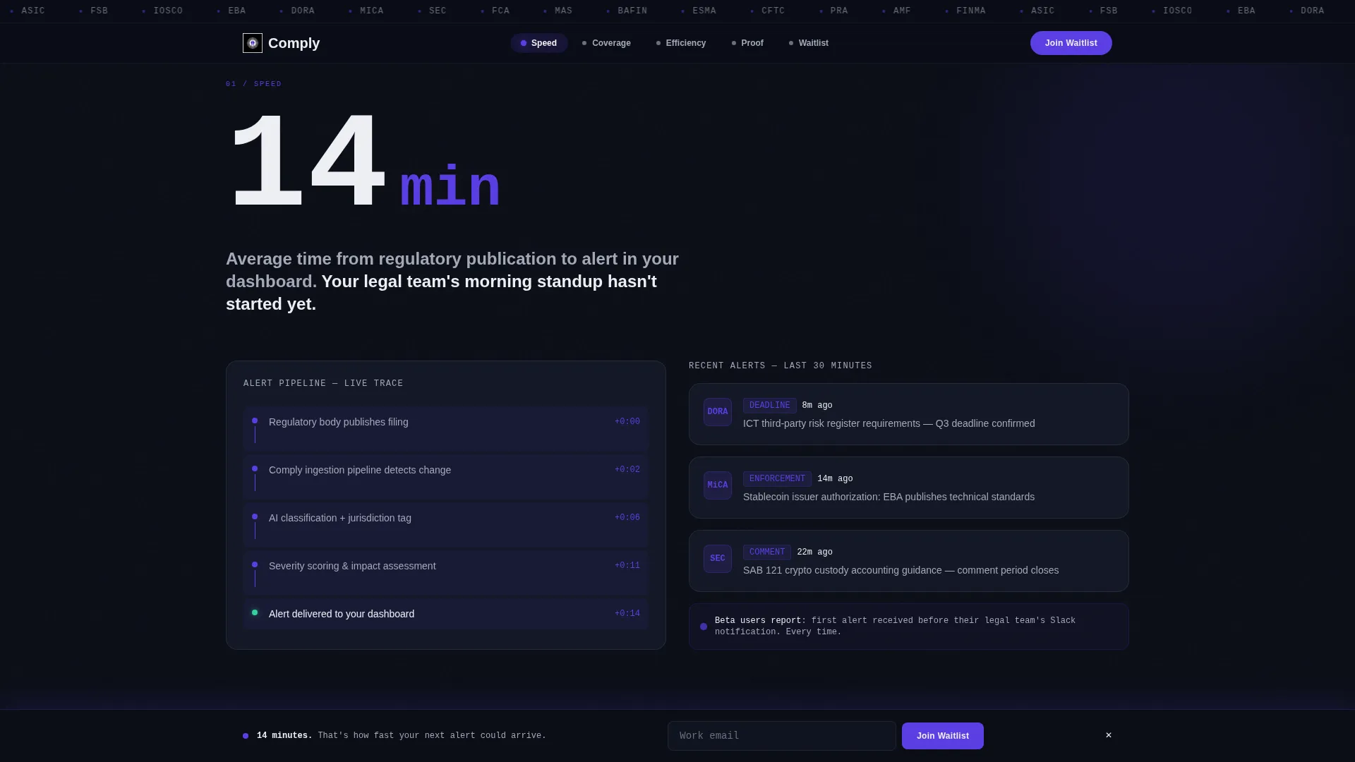 RegTech Startup Pre-Launch Website Template