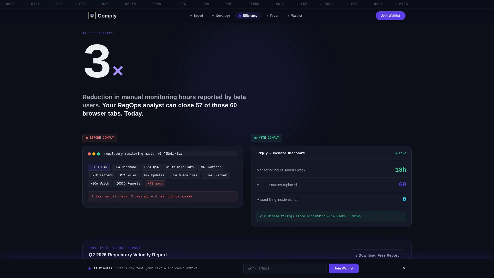 RegTech Startup Pre-Launch Website Template