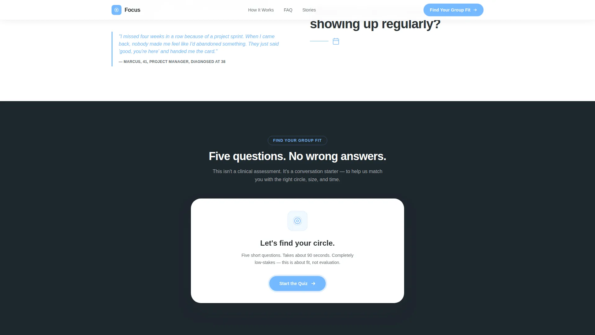 ADHD Care FAQ Website Template