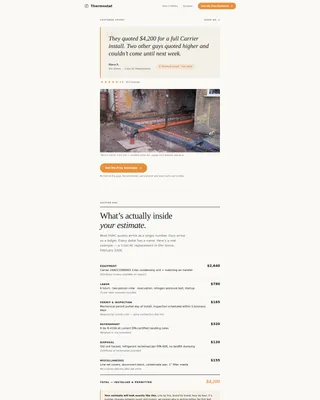 HVAC Contractor Marketing Reviews Website Template