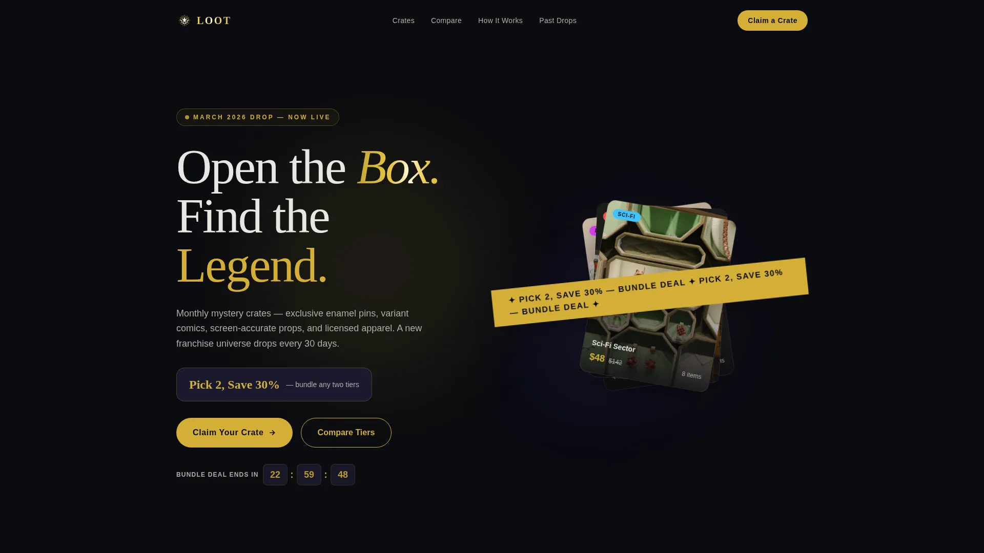 Subscription Box Professional Website Template