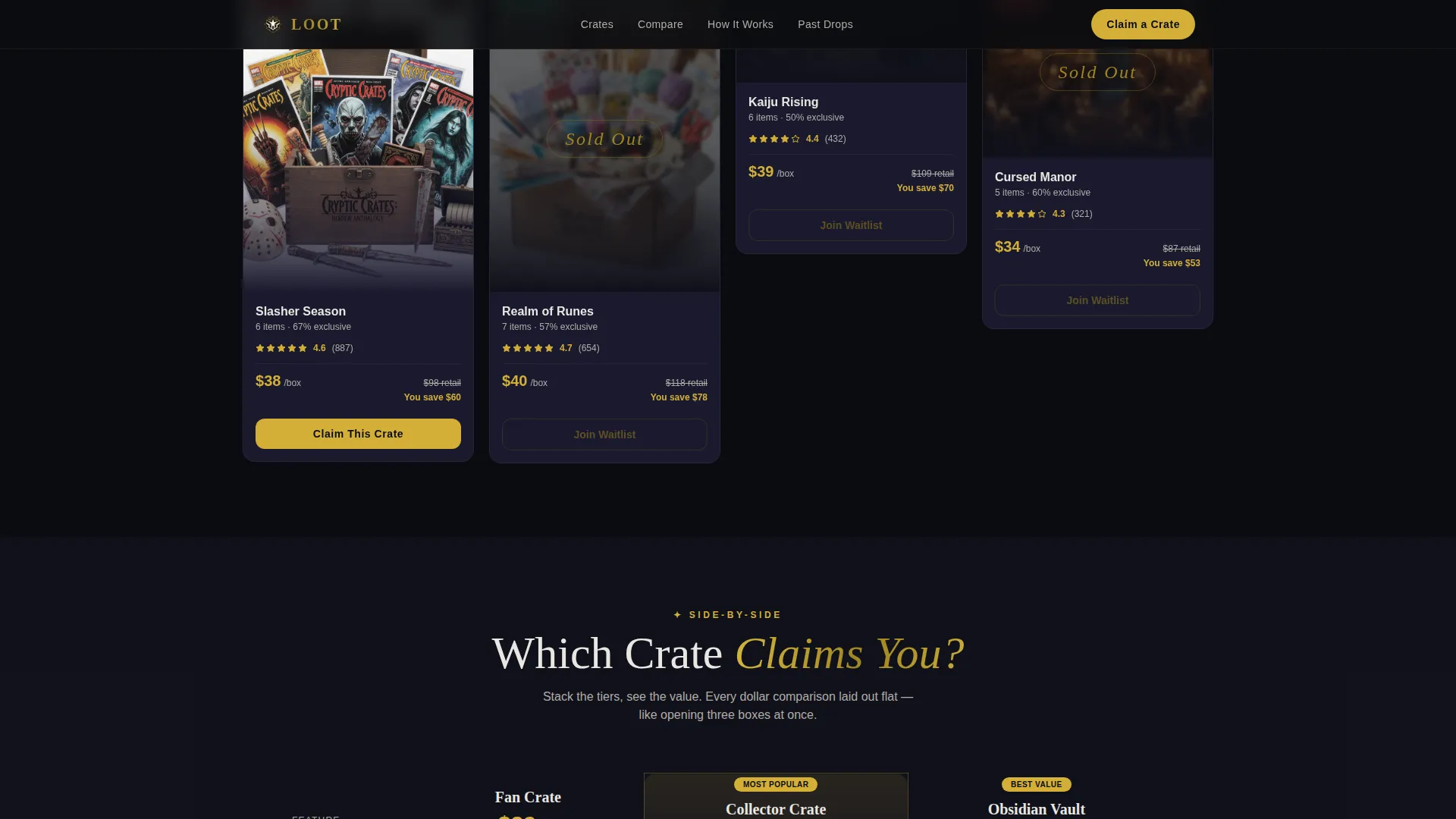 Subscription Box Professional Website Template