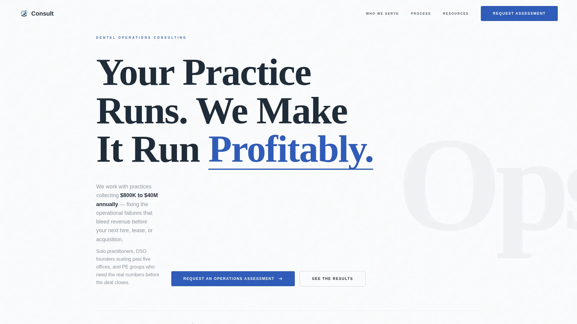 Dental Consulting Booking Website Template