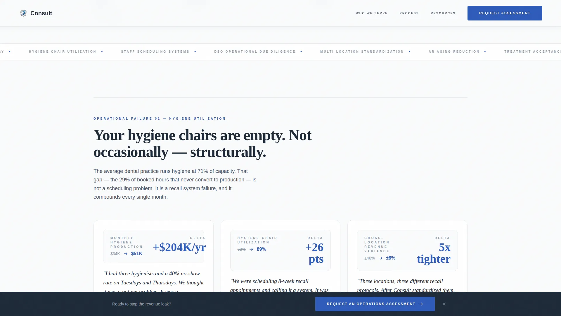 Dental Consulting Booking Website Template