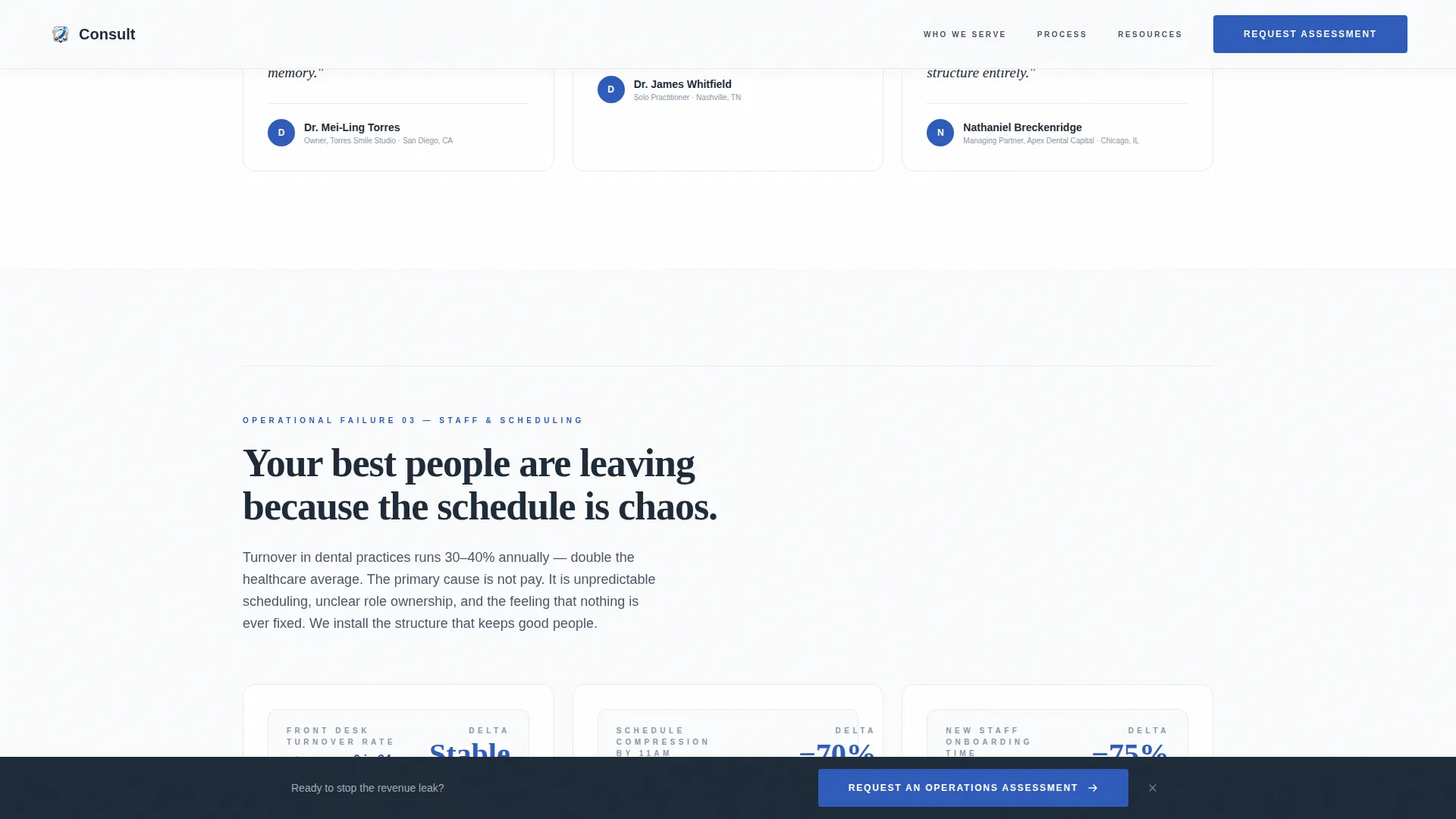 Dental Consulting Booking Website Template