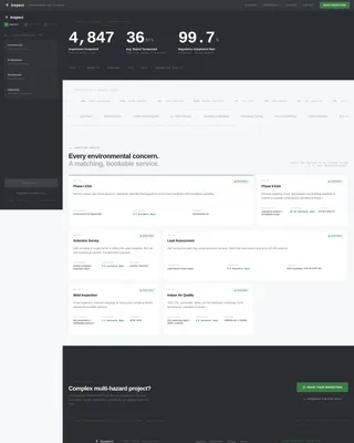 Environmental Inspector Booking Website Template