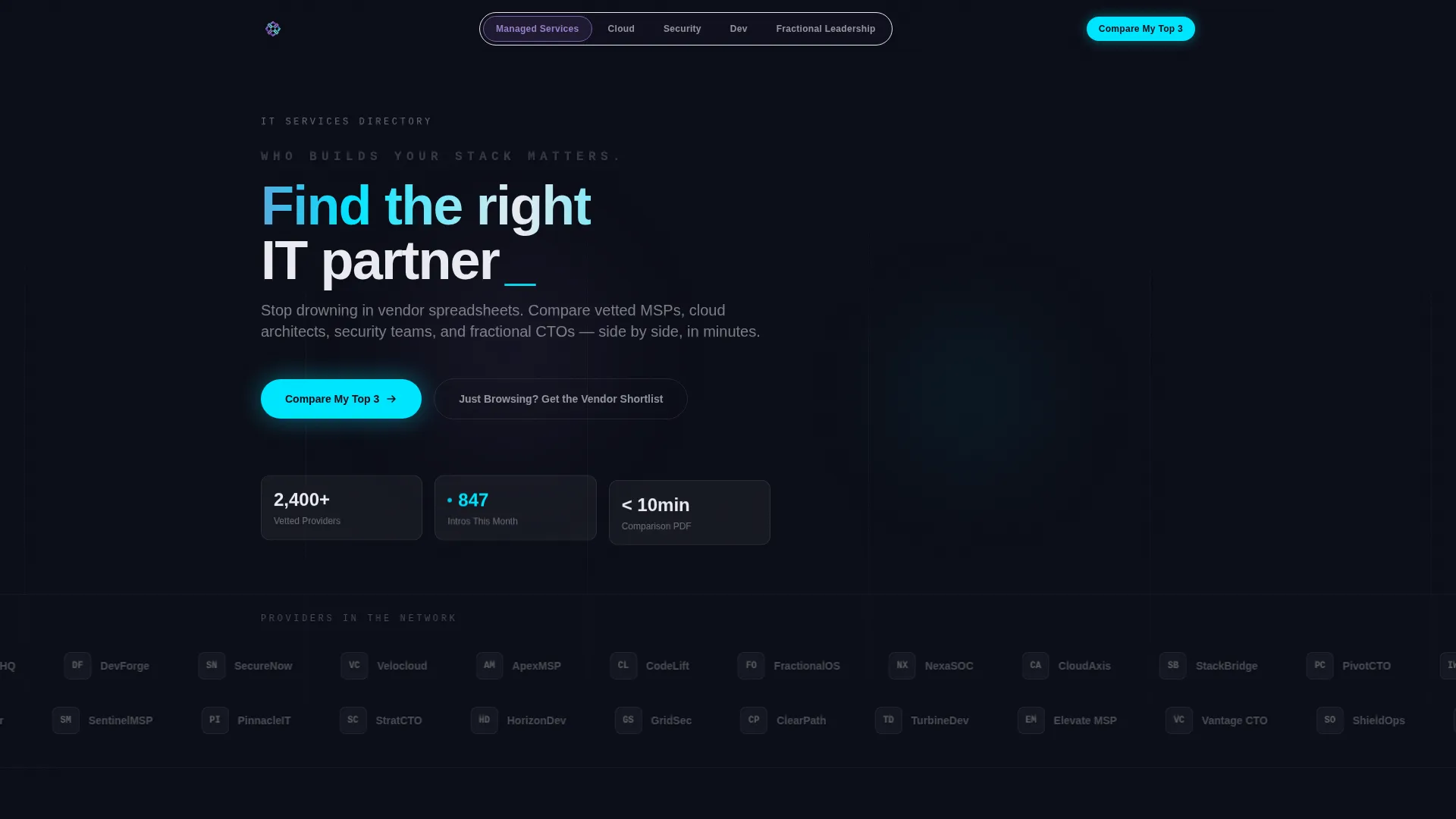 Services Directory Landing Page Template - It