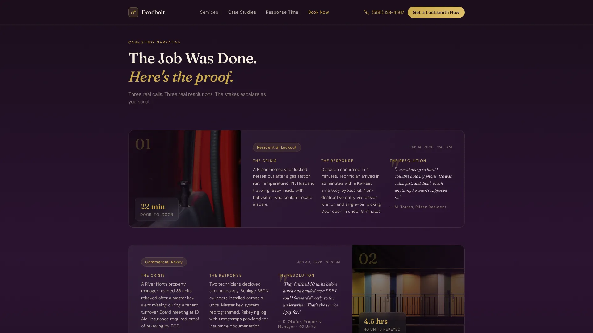 Executive Locksmith Landing Page Template