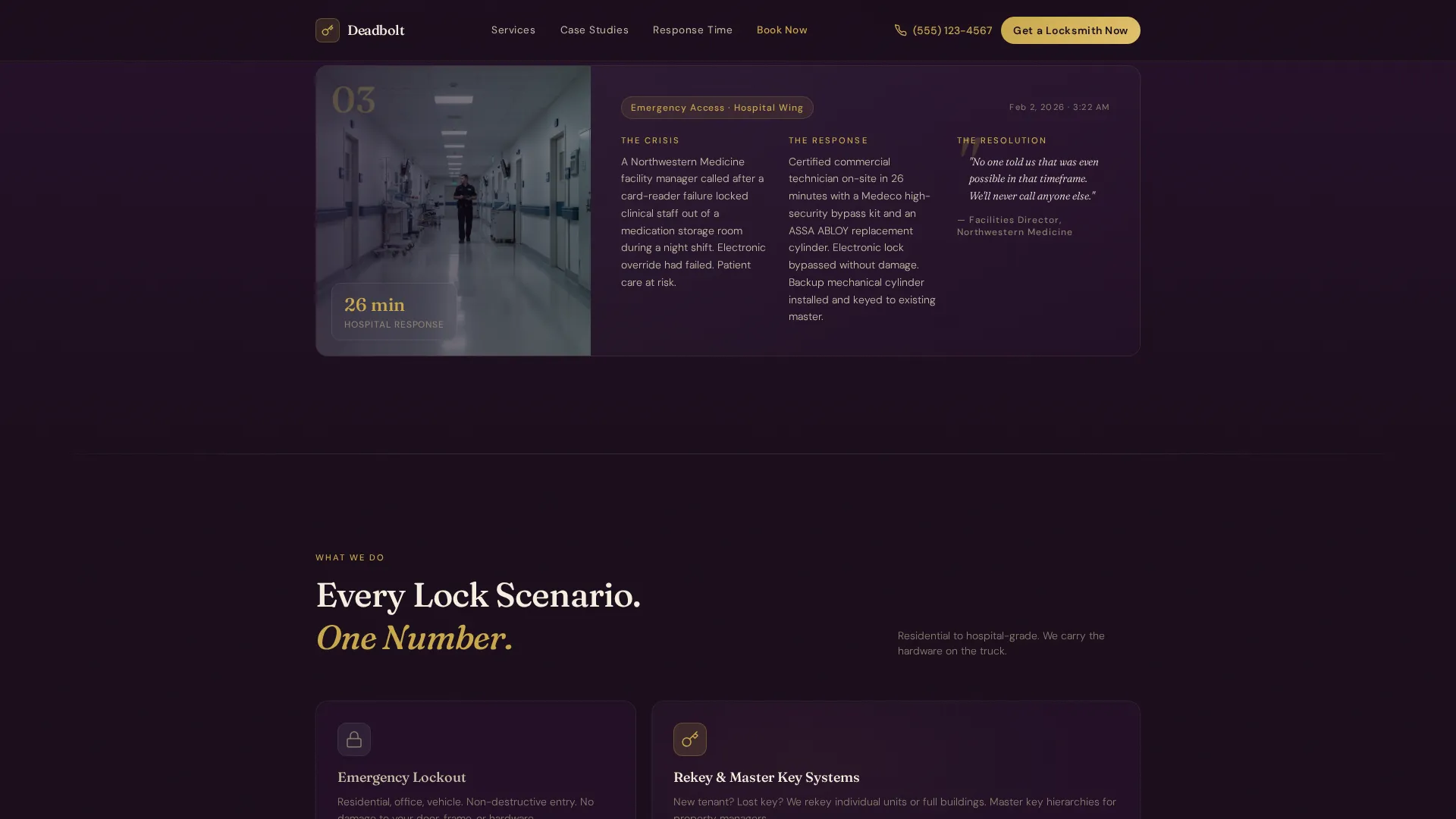 Executive Locksmith Landing Page Template