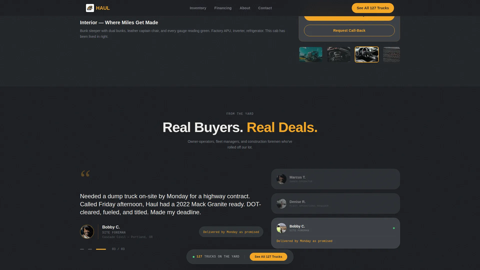 Truck Dealership | Free Website Template | Rocket