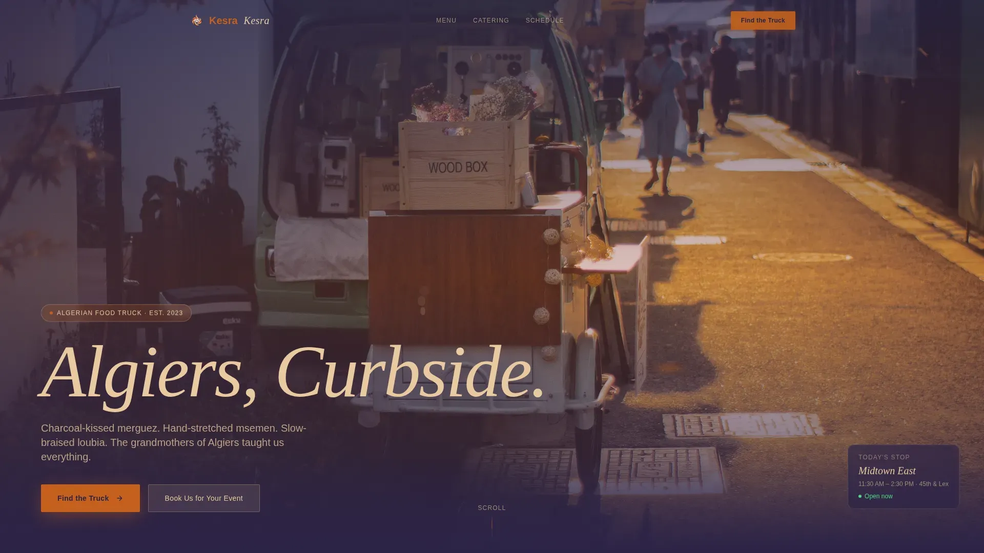 Algerian Food Truck Landing Page Template