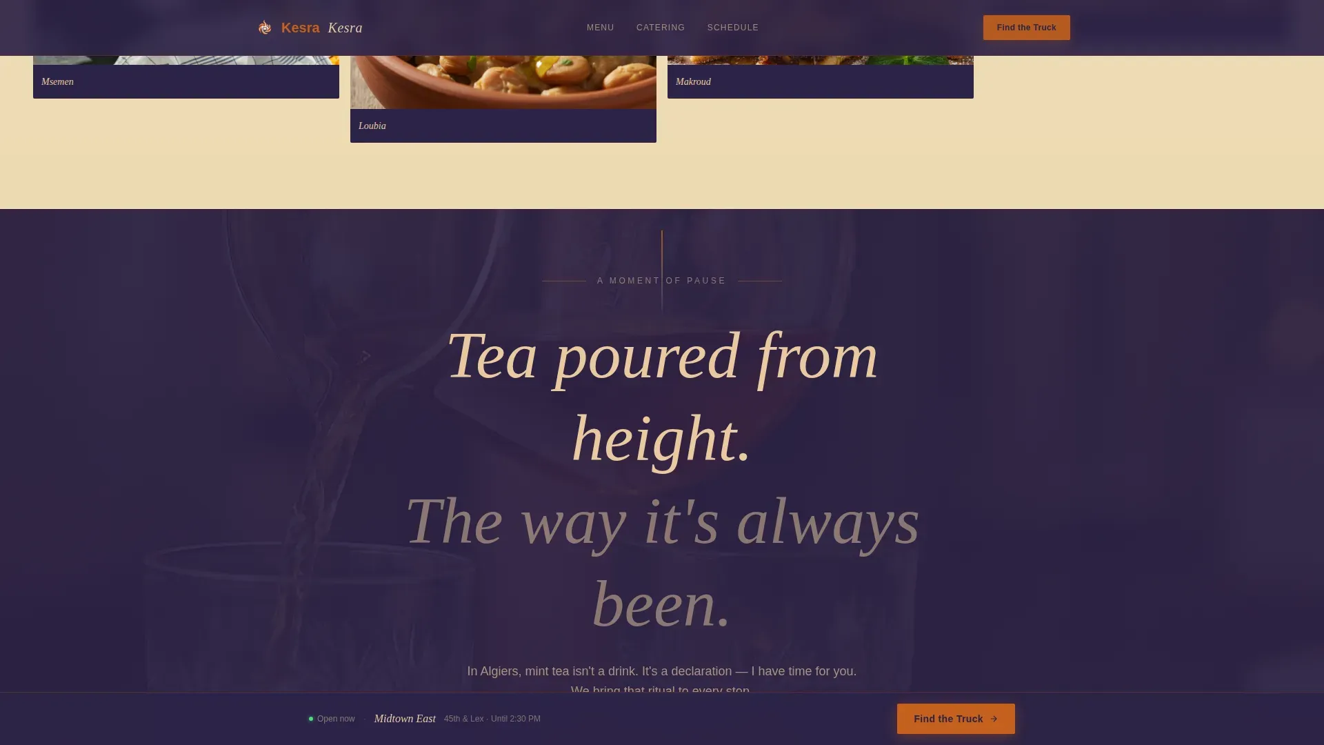 Algerian Food Truck Landing Page Template