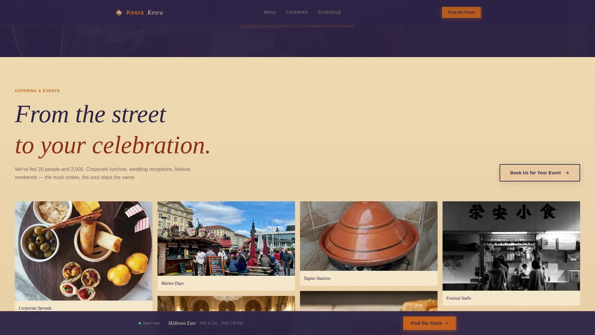 Algerian Food Truck Landing Page Template