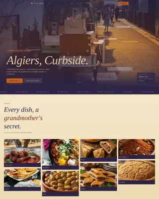 Algerian Food Truck Landing Page Template