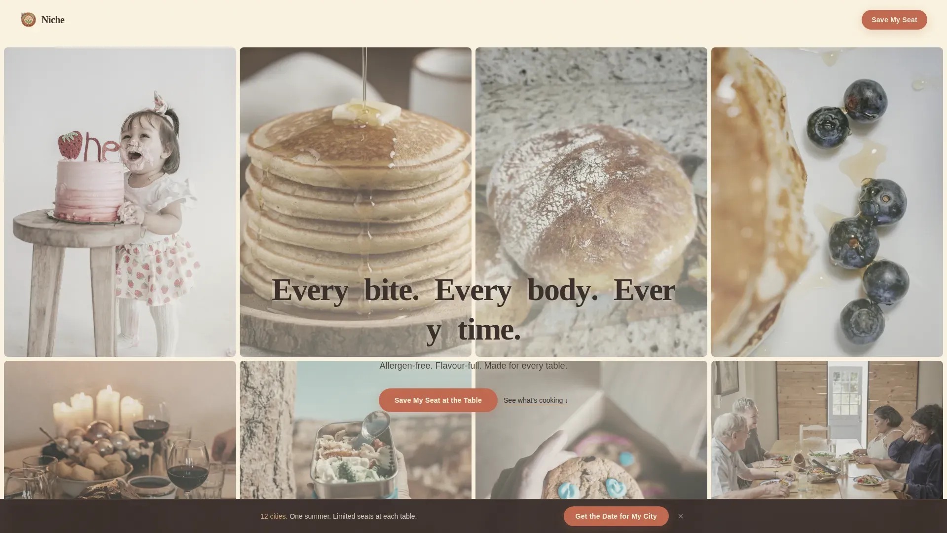 Safe Bites | Free Website Template | Rocket
