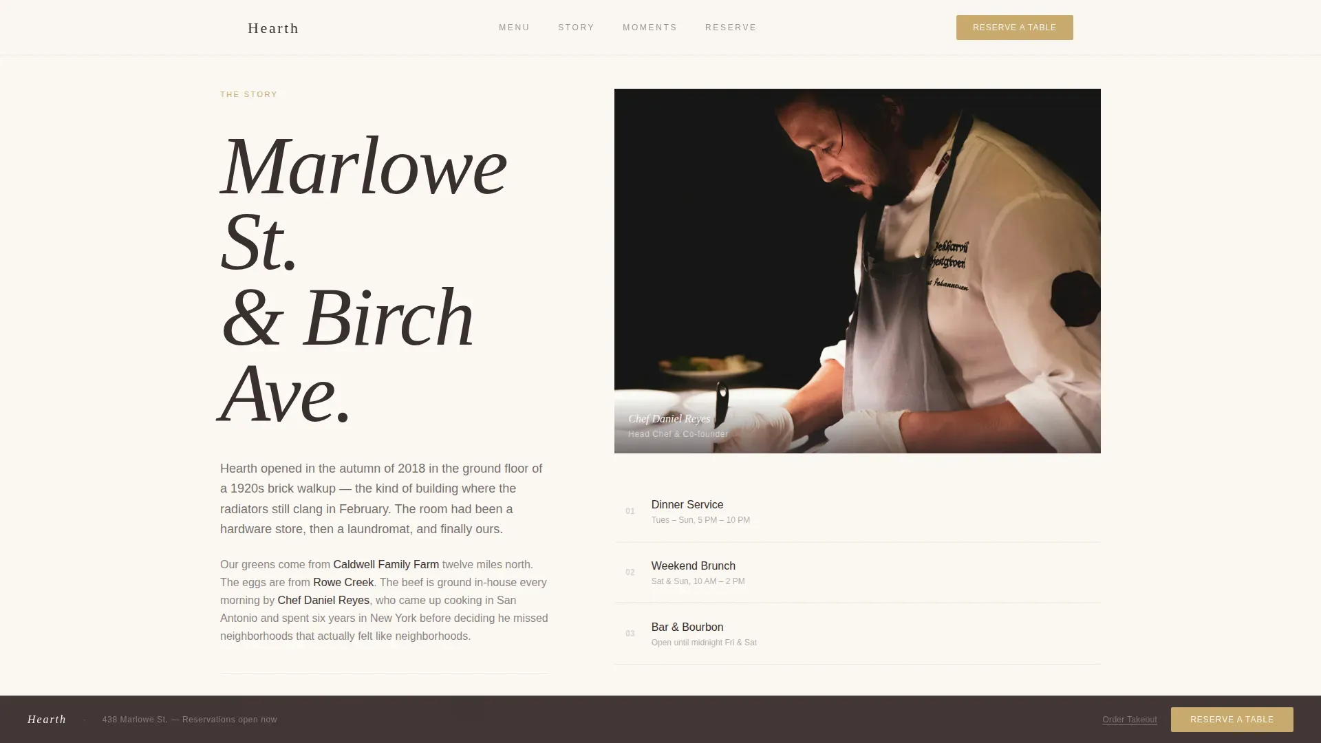 American Casual Dining Restaurant Landing Page Template