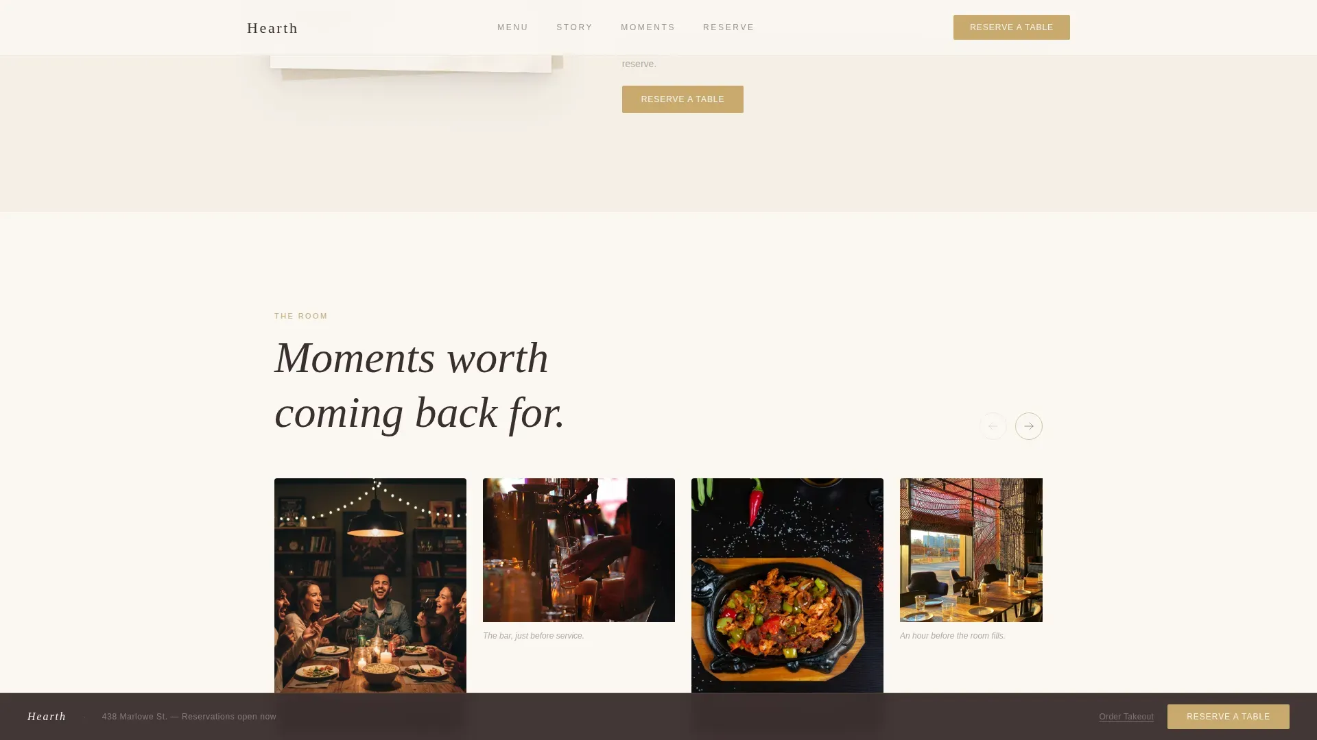 American Casual Dining Restaurant Landing Page Template